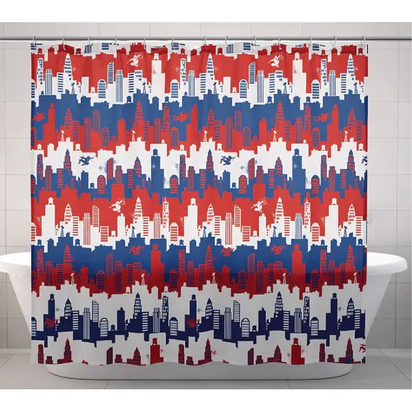 Cortina de baño Spiderman 70 g con ganchos