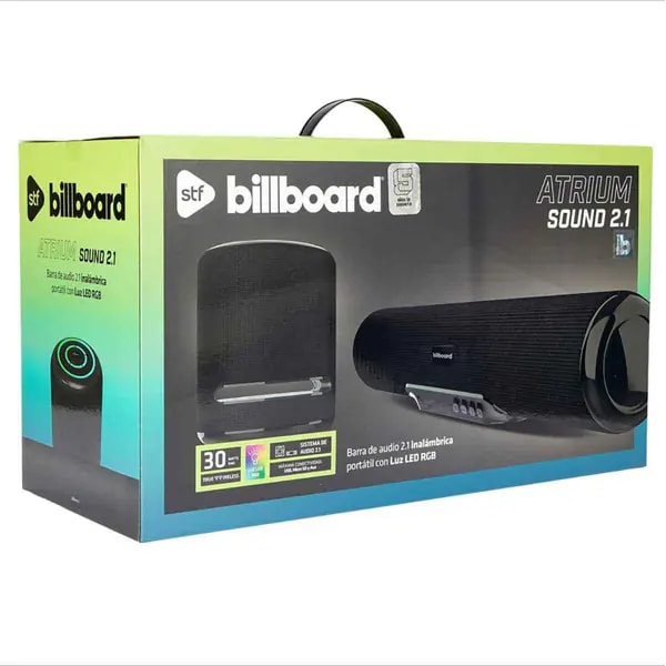 Barra de audio inalámbrica con luz LED RGB Billboard