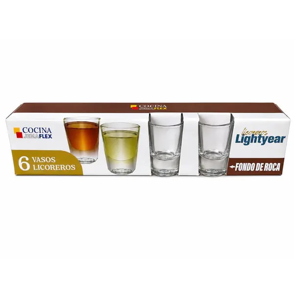 Set de 6 tequileros JMX, 60 ml