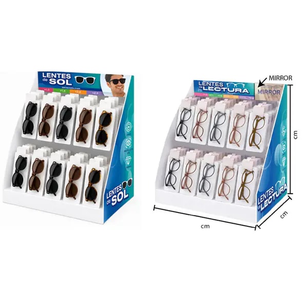 Lentes de sol y de lectura, varios modelos